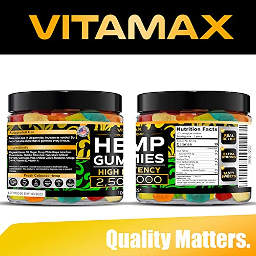 Vitamax Hemp Gummies - Great for Peace & Relaxation - 2,500,000 - Natural Fruit Flavors Vitamax uk supplements