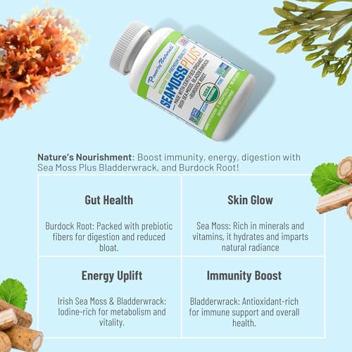 Power By Naturals Sea Moss Plus - USDA Certified Organic Wildcrafted Irish Seamoss Power By Naturals uk supplements