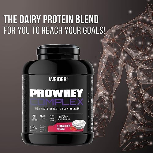 Weider ProWhey Complex (1,2kg) Strawberry-Yogurt Flavour. Formula Based on Whey Protein Weider uk supplements