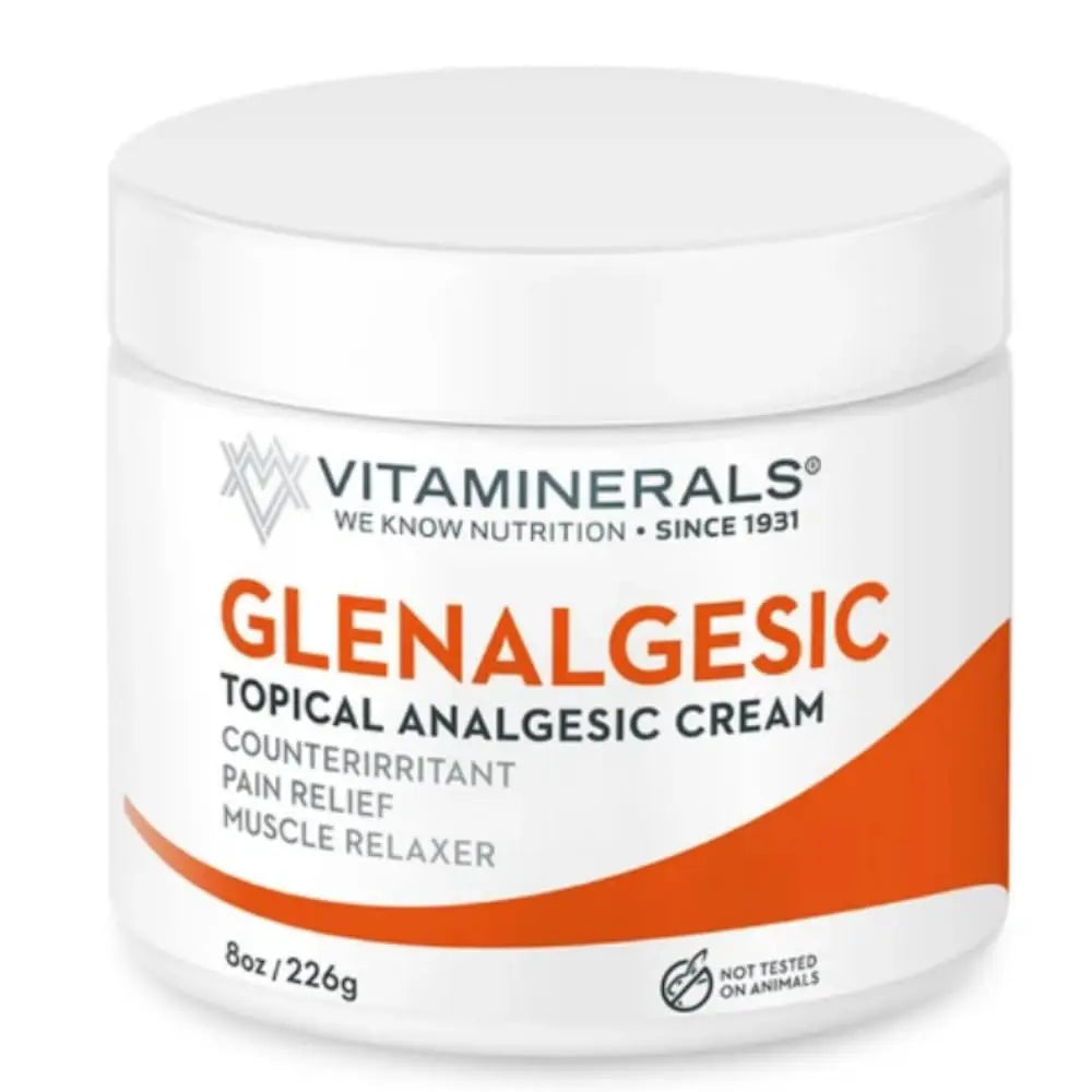 Vitaminerals 171 Glenalgesic® Pain Support Analgesic Balm, Muscle & Joint | Maximum Strength | Menthol | Camphor (8 oz) Vitaminerals uk supplements