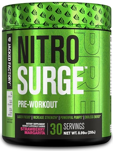 NITROSURGE Pre Workout Supplement - Endless Energy, Instant Strength Gains Jacked Factory uk supplements