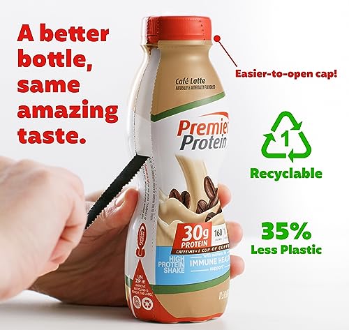 Premier Protein Shake, Café Latte Liquid, 30g Protein, 1g Sugar, 24 Vitamins & Minerals Premier Protein uk supplements