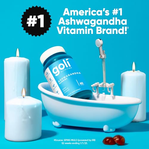 Goli Ashwagandha & Vitamin D Gummy - 60 Count - Mixed Berry, KSM-66, Vegan, Plant Based, Non-GMO, Gluten-Free & Gelatin Free Relax. Restore. Unwind, Pack of 1 Goli uk supplements