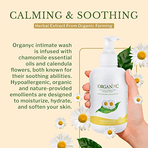 Organyc Feminine Intimate Wash for Sensitive Skin with Chamomile, Free from Chlorine, Parabens Organyc uk supplements
