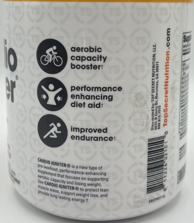 Top Secret Nutrition Cardio Igniter Pre-Workout Supplement with Beta-Alanine, L-Carnitine Top Secret Nutrition uk supplements