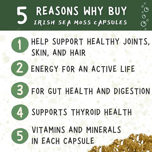 healblend Organic Irish Moss, Bladderwrack, Burdock, & BioPerine - 1405mg with Black Pepper healblend uk supplements