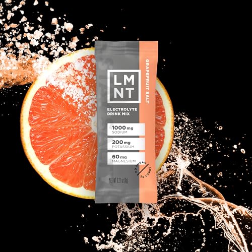 LMNT Zero-Sugar Electrolytes - Grapefruit Salt - Hydration Powder Packets | No Dodgy Drink LMNT uk supplements