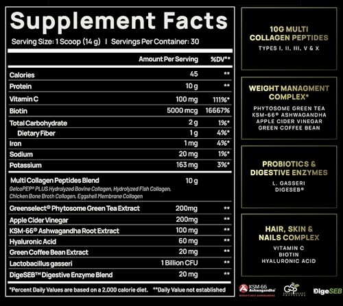 Super Collagen Burn - Premium Collagen Powder for Women Weight & Beauty w. Apple C Vinegar TERRA ELMNT uk supplements