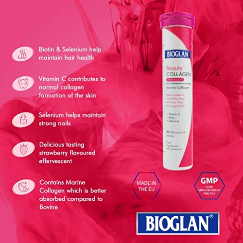 Bioglan Collagen Effervescent | 1000mg | Hydrolysed Marine Collagen Bioglan uk supplements