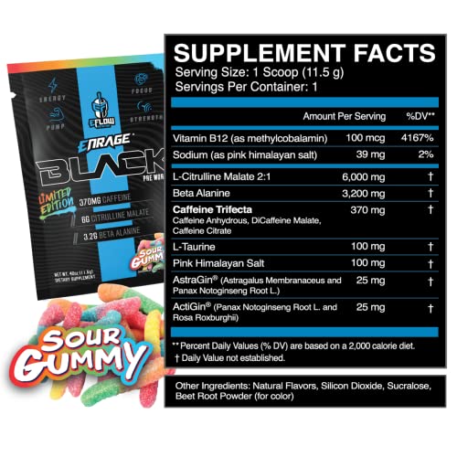eFlow Nutrition ENRAGE Black Preworkout Sample Packs - Travel Packs - High Stim Energy eFlow Nutrition uk supplements