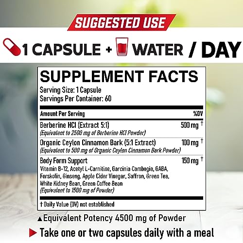 DEDICAD 13in1 Berberine Supplement - 4500mg for Weight Management, Heart & Immune DEDICAD uk supplements