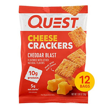 Quest Nutrition Cheese Crackers, Cheddar Blast, High Protein, Low Carb, Made with Real Cheese Quest Nutrition uk supplements