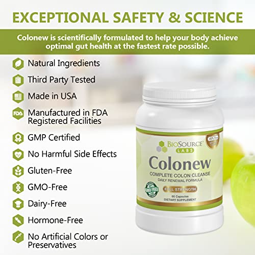 BioSource Labs Colonew Complete Colon Cleanse Natural Detox Supplement for Daily BioSource Labs uk supplements