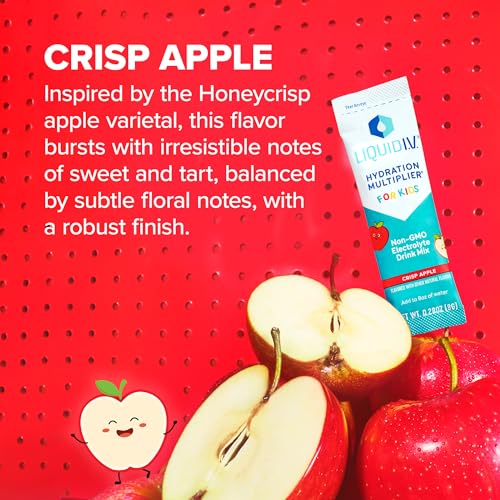 Liquid I.V. Hydration Multiplier Kids - Crisp Apple - Hydration Powder Packets | Electrolyte Liquid I.V. uk supplements