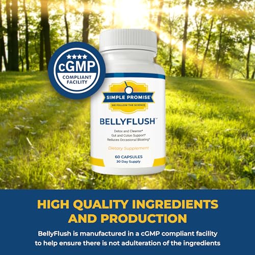 Simple Promise - BellyFlush - Detox and Colon Cleanse - Supports Digestive Health, 60 Capsules Simple Promise uk supplements