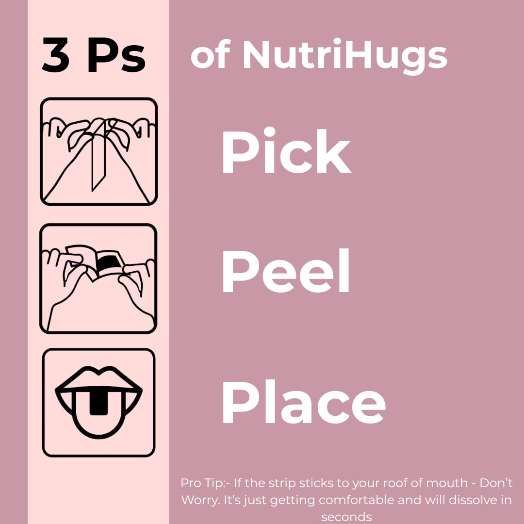 NutriHugs Daily Multivitamin Dissolving Strips - Vitamins A, B-Complex, C, D3 and K2 - 11 Essential Vitamins & Minerals - Vegan, Sugar-Free, Fast-Absorbing Oral Thin Film - Doctor-Founded - 30 Count MedHugs uk supplements