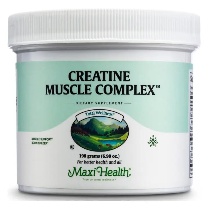Maxi Health Creatine Monohydrate Powder – Pure Creatine Powder with L-Taurine & Ribose for Energy, Strength, & Muscle Gain – Vegan & Kosher – 30 Servings Maxi Health uk supplements