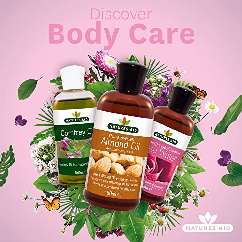 Natures Aid Almond Oil, Pure, Sweet Almond Oil, Massage Oil, Suited to Dry, Sensitive Skin natures aid uk supplements