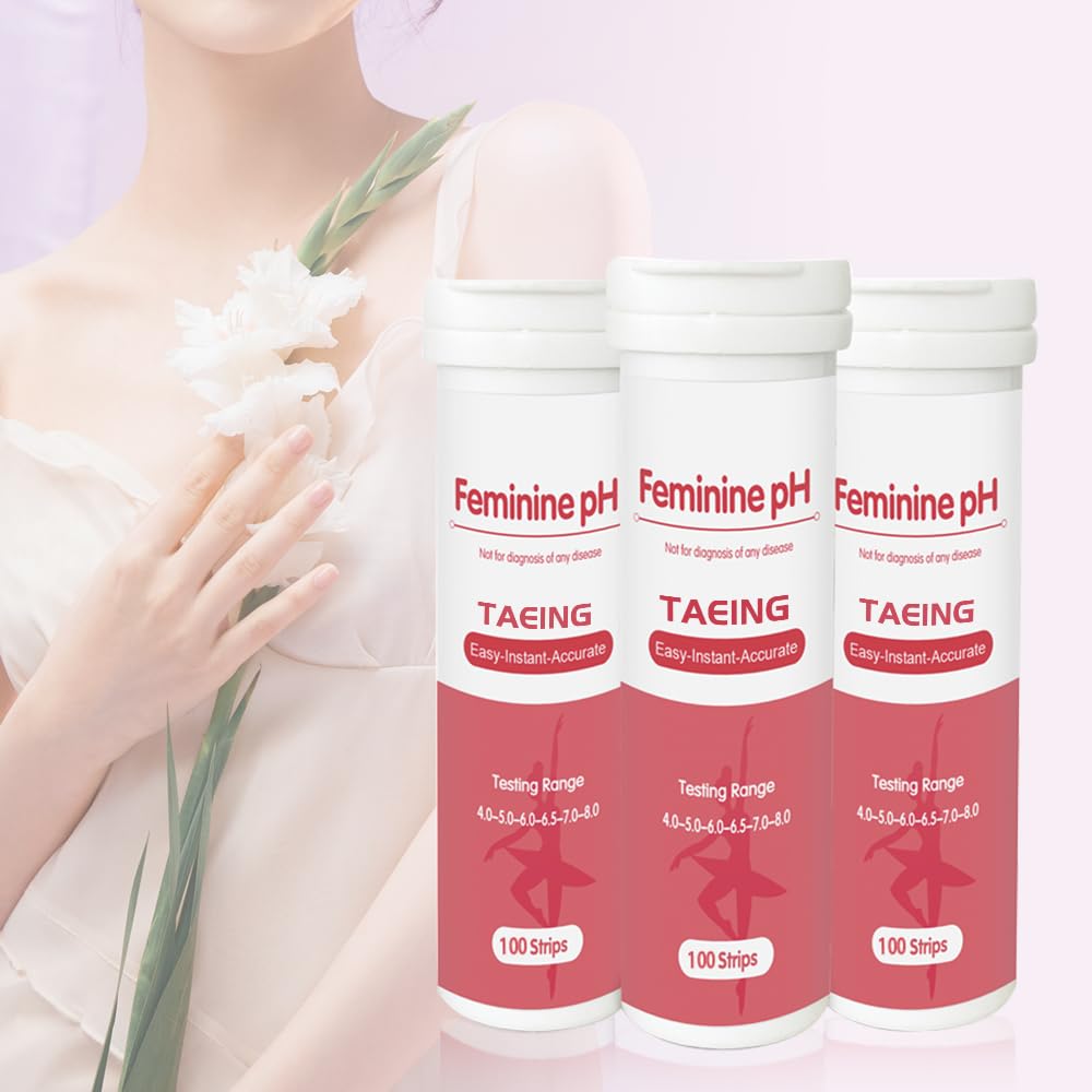 TAEING Vaginal Health pH Test Strips, 100pcs Feminine pH Test for Women, pH-Balance Monitor My Store uk supplements