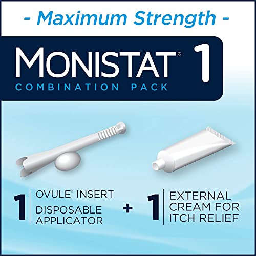 Monistat 1 Day Yeast Infection Treatment for Women, 1 Miconazole Ovule Insert & External Monistat Anti-Itch Monistat uk supplements