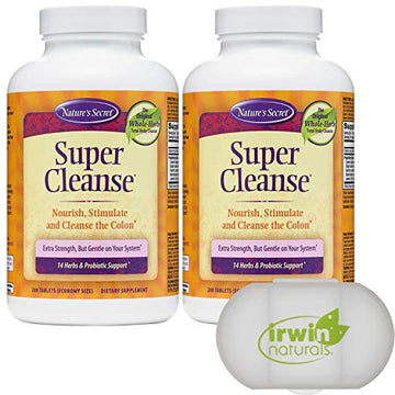 Nature's Secret Super Cleanse Extra Strength Toxin Detox & Gentle Elimination Total Body Lumintrail uk supplements