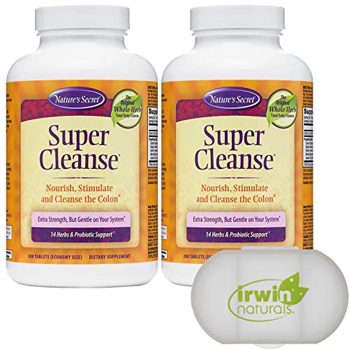 Nature's Secret Super Cleanse Extra Strength Toxin Detox & Gentle Elimination Total Body Lumintrail uk supplements