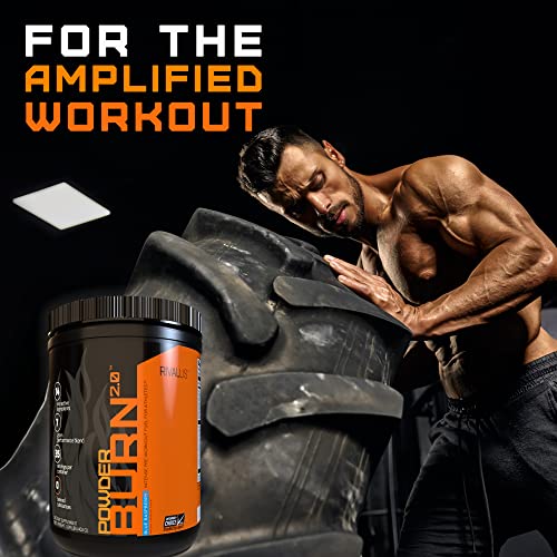 Rivalus Powder Burn 2.0 Pre Workout Supplement, Blue Raspberry, 0.89 Pounds Rivalus uk supplements