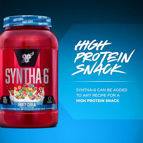 BSN SYNTHA-6 Whey Protein Powder with Micellar Casein, Milk Isolate, Fruity Cereal BSN uk supplements
