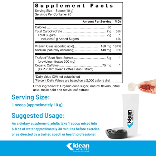 Klean ATHLETE Pre-Workout | Unique Formula with Beet Root Extract, Vitamin C, and Organic Klean ATHLETE uk supplements