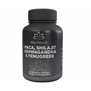 Heka Naturals Male Botanical Complex | 90 Capsules with Ashwagandha, Maca Root, Fenugreek & Shilajit | Traditional Plant-Based Ingredients for Active Lifestyles | Food Supplement Heka Naturals uk supplements