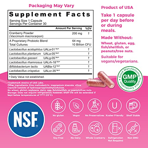 NutriCelebrity NutriFlora-Pro Probiotics for Women - Support Vaginal, Urinary Health (UTI) Nutricelebrity uk supplements
