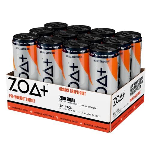 ZOA+ Plus Sugar Free Pre Workout Drinks Bundle | 12 Fl Oz, (36 Pack) | Nitric Oxide Support ZOA uk supplements