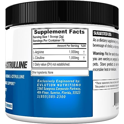 Evlution Nutrition L-Arginine + L-Citrulline - Endurance + Workout Performance Evlution uk supplements