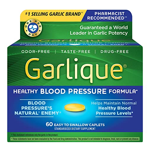 Garlique Garlic Extract Supplement, Healthy Blood Pressure Formula, Odorless & Vegan Garlique uk supplements