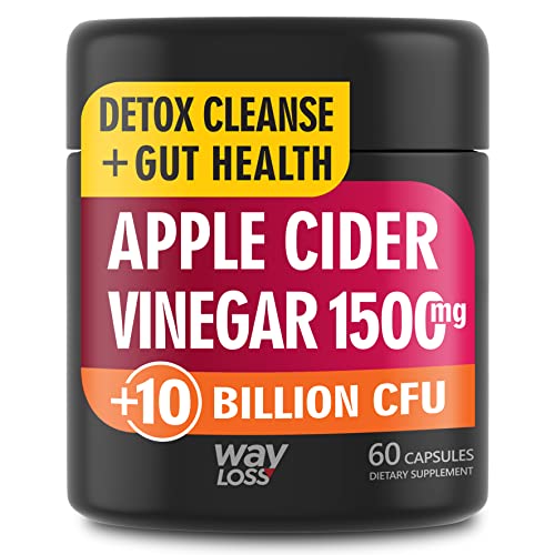WayLoss 1500mg Apple Cider Vinegar Capsules/Apple Cider Vinegar Pills w/ 10 BILLLION WAY LOSS uk supplements
