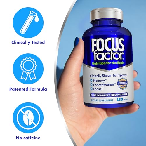 Focus Factor Nutrition for The Brain Improved Memory & Concentration Brain Supplement, 150 Count, 1 Pack (10407) Focus Factor uk supplements