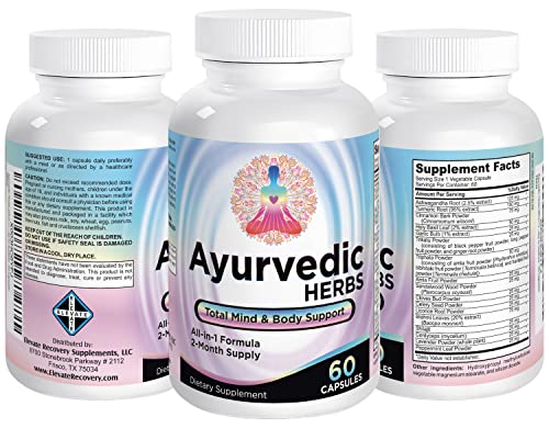 Ayurvedic Herbs (All-in-1) Supplement 2-Month Supply - Ayurveda Mind, Body & Spirit Herb Elevate Recovery Supplements uk supplements