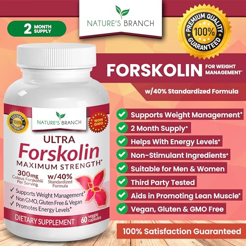 Premium 100% Ultra Pure Forskolin for Weight Loss Max Strength w/ 40% Standardized Nature's Branch uk supplements