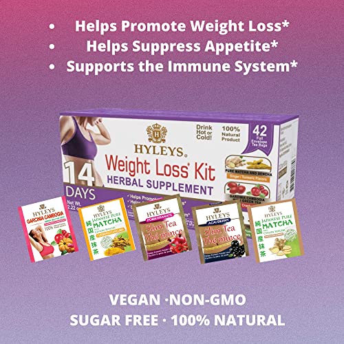 Hyleys 14 Day Weight Loss Tea - 42 Tea Bags (1 Pack), Detox Tea for Cleanse HYLEYS uk supplements