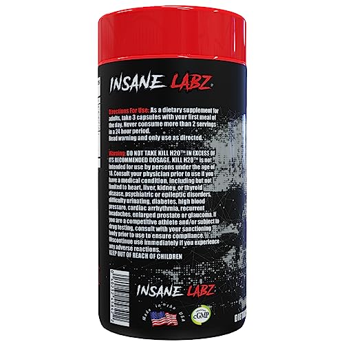 Insane Labz Kill H20, AMPiberry Infused Diuretic, Reduce Water Retention and Bloating Relief Insane Labz uk supplements