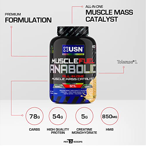 USN Muscle Fuel Anabolic Banana All-in-one Protein Powder Shake (2kg): Workout-Boosting USN uk supplements
