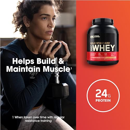 Optimum Nutrition Gold Standard 100% Whey Protein Powder, Strawberry Banana Optimum Nutrition uk supplements