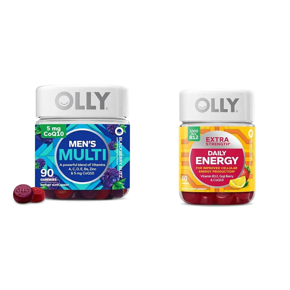 OLLY Men's Multivitamin Gummy, Overall Health and Immune Support, Vitamins A, C, D, E, B, Lycopene & Extra Strength Daily Energy Gummy OLLY uk supplements