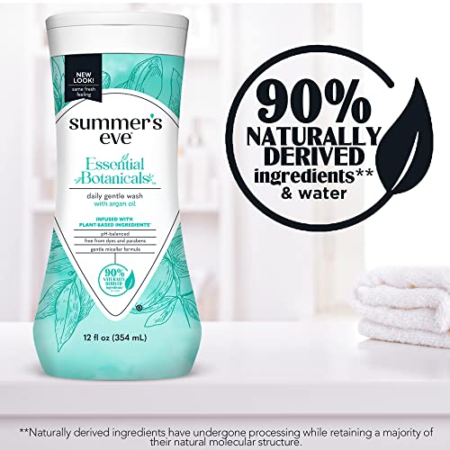 Summer's Eve Essential Botanicals Gentle Wash with Argan Oil, Removes Odor, pH balanced, 12 fl oz Summer's Eve uk supplements