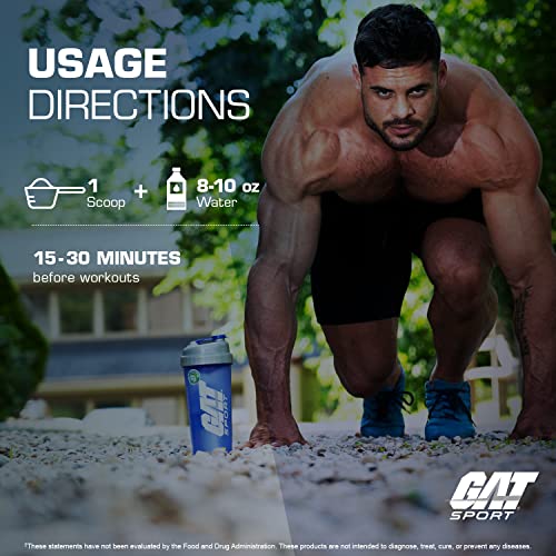 GAT SPORT PMP (Peak Muscle Performance), Pre-Workout, 30 Servings (Blue Raspberry GAT SPORT uk supplements
