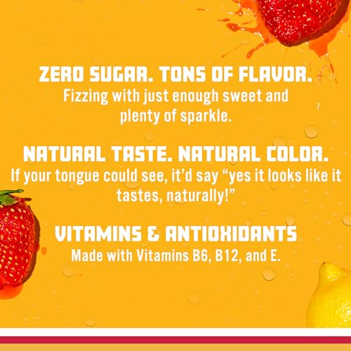 Sparkling Ice, Strawberry Lemonade Sparkling Water, Zero Sugar Flavored Water Sparkling ICE uk supplements