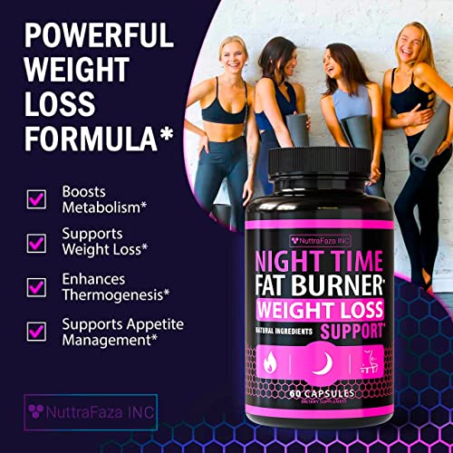 NuttraFaza INC (2 Pack) Night Time Weight Loss Pills for Women Belly Fat Burner NuttraFaza INC uk supplements