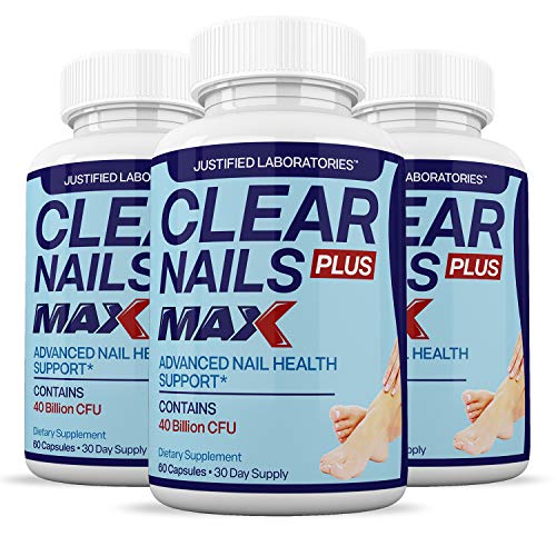 Justified Laboratories (3 Pack) Clear Nails Plus Max Pills 40 Billion CFU Probiotic 60 Caps Justified Laboratories uk supplements