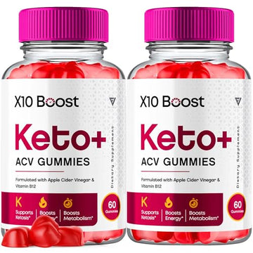 (2 Pack) X10 Boost Keto ACV Gummies, X10 Keto Boost Gummies Advanced Weight Loss Fyvus uk supplements