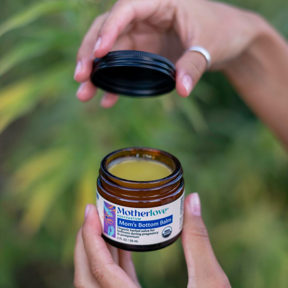 Motherlove Mom's Bottom Balm (1 oz) Organic Herbal Salve w/Witch Hazel for Bottoms During Pregnancy & Postpartum —Non-GMO Ointment Motherlove uk supplements